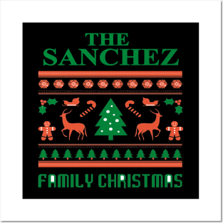 Family Christmas - Groovy Christmas SANCHEZ family, Family Christmas T-shirt, Pjama T-shirt Posters and Art